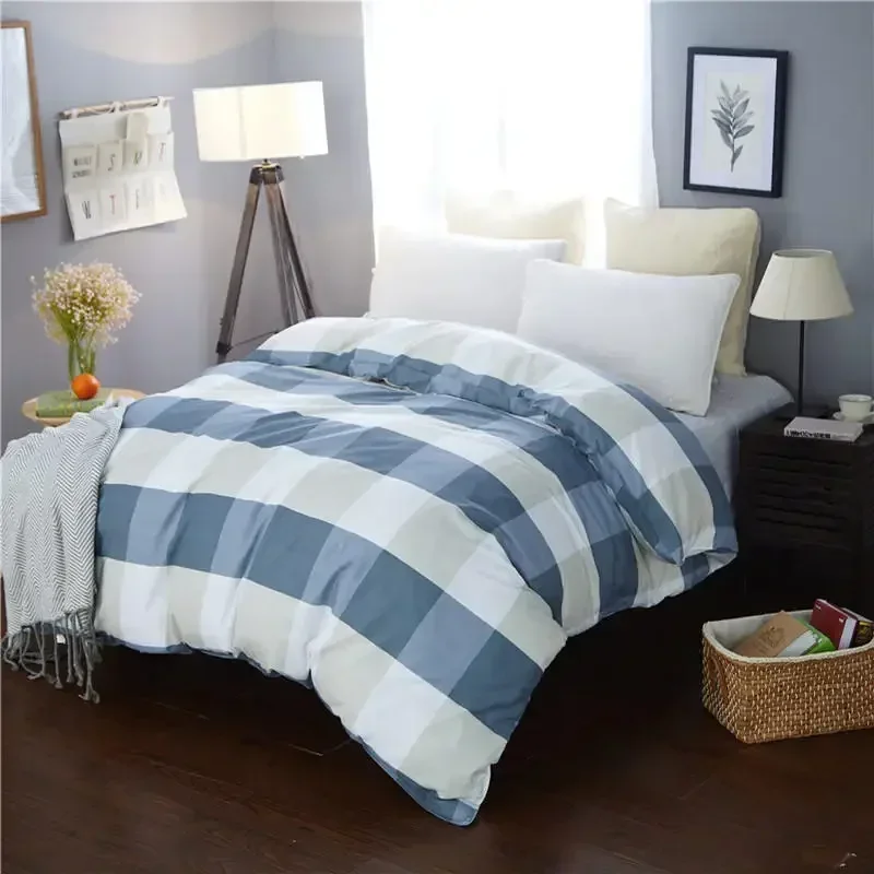 1 pc Duvet Cover Striped Plaid Quilt Cover Duvet Cover 240x220 Single/Queen/King Size Comfortable Covers