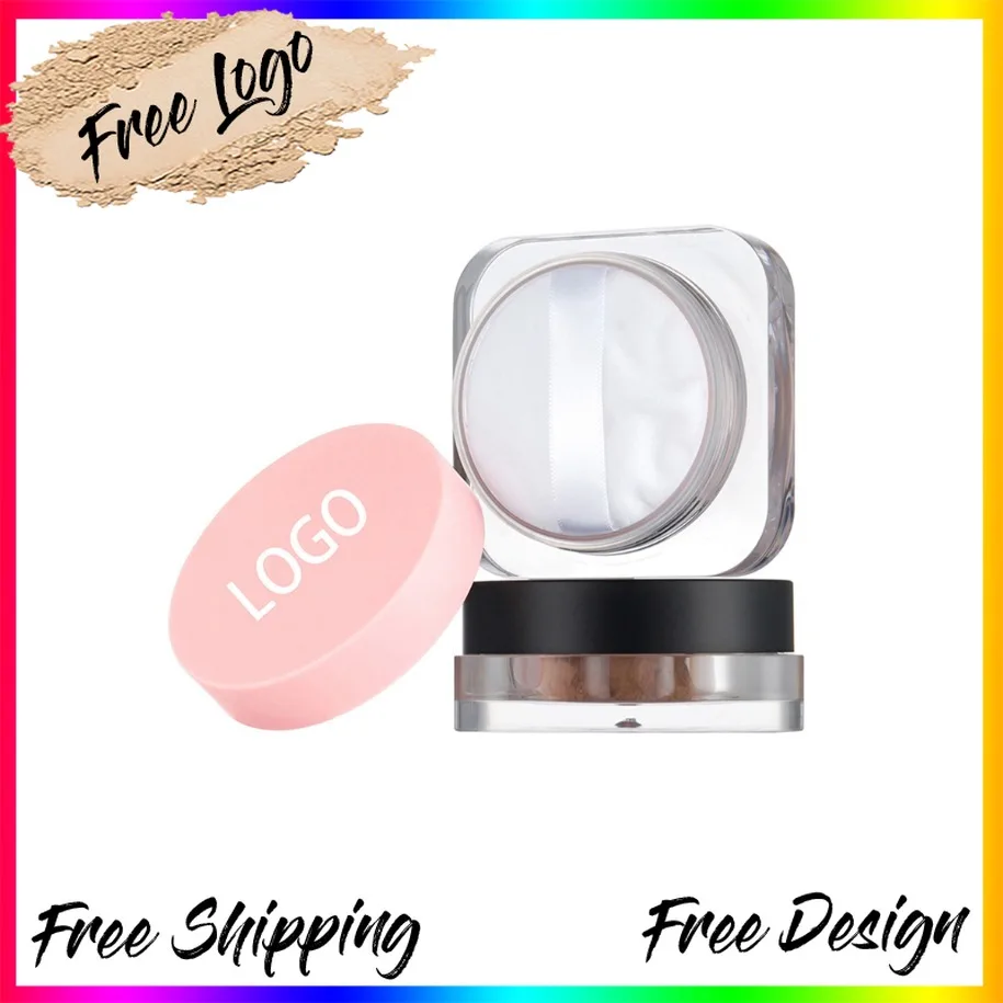 

Custom Logo 3 Colors Loose Powder Waterproof Oil-Control Matte FinishSetting Powder Long-Lasting Invisible Pores Face Makeup