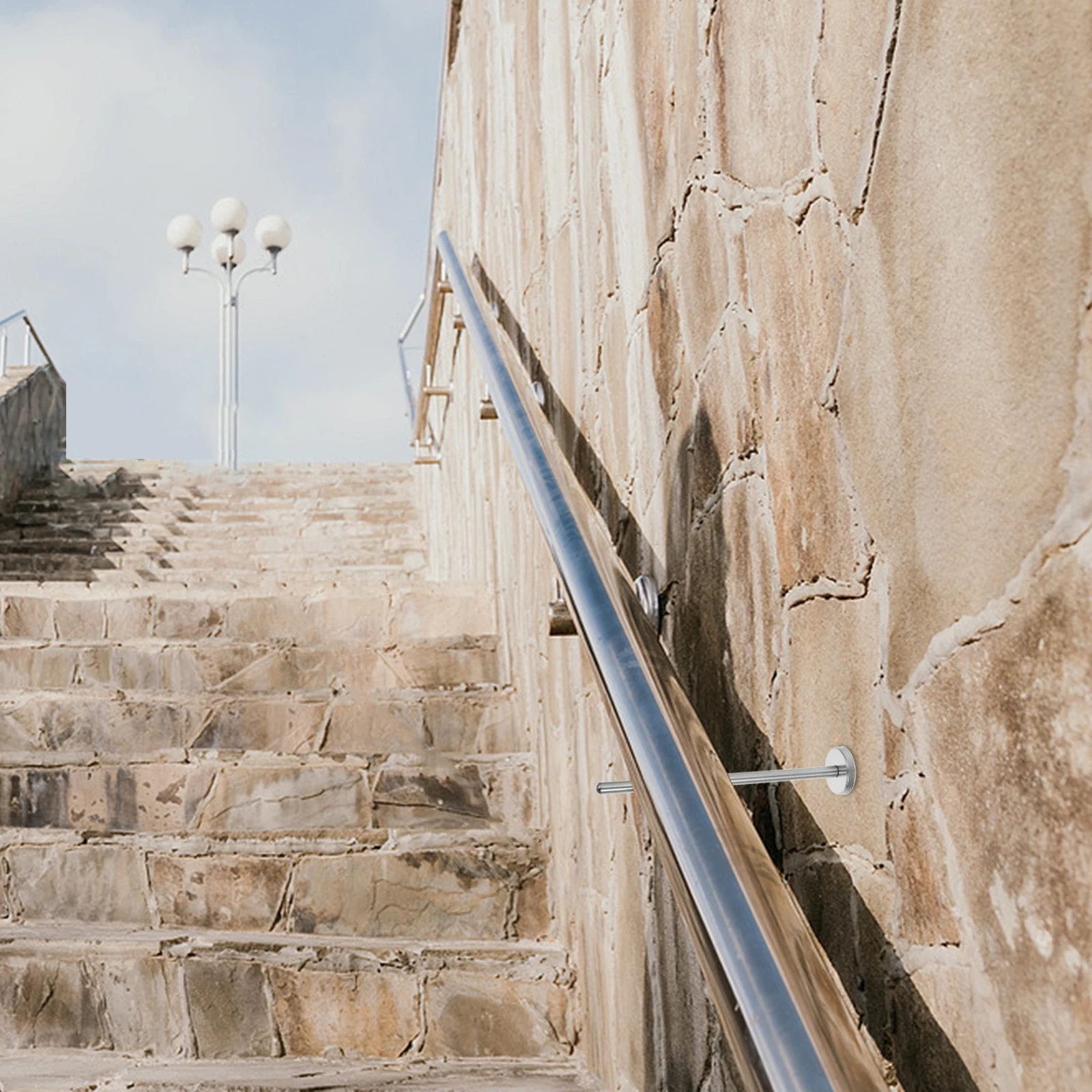 

Кронштейн для перил из нержавеющей стали 304, прочный регулируемый настенный кронштейн для внутренней и наружной лестницы, фурнитура для коридора, банстер