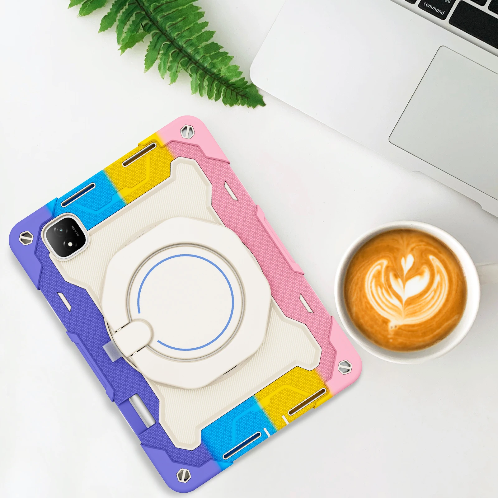 360 drehbare Rüstung mit Standfunktion für Honor Pad GT Pro 2024, 12,3 Zoll, Modell ROD2-W69, robuste Abdeckung mit Griff, 3-lagiger Schutz