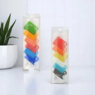 คลิปหนีบพลาสติกอเนกประสงค์ 12 ชิ้น สำหรับจัดระเบียบเอกสาร อุปกรณ์สำนักงานและโรงเรียน พกพาสะดวก