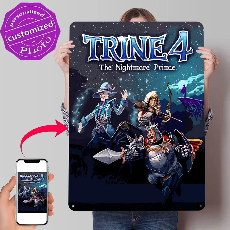 Trine 4: The Nightmare Prince 3D Texture Printed Poster Custom Vintage Metal Tin Plate Sign for Wall Art Wand Deko Office Decor