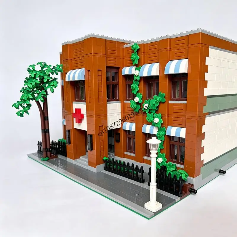 NEW 6536PCS City Hot Selling Street View Moc Modular City Hospital model DIY creative ideas Assembly Puzzle Toy birthday Gift
