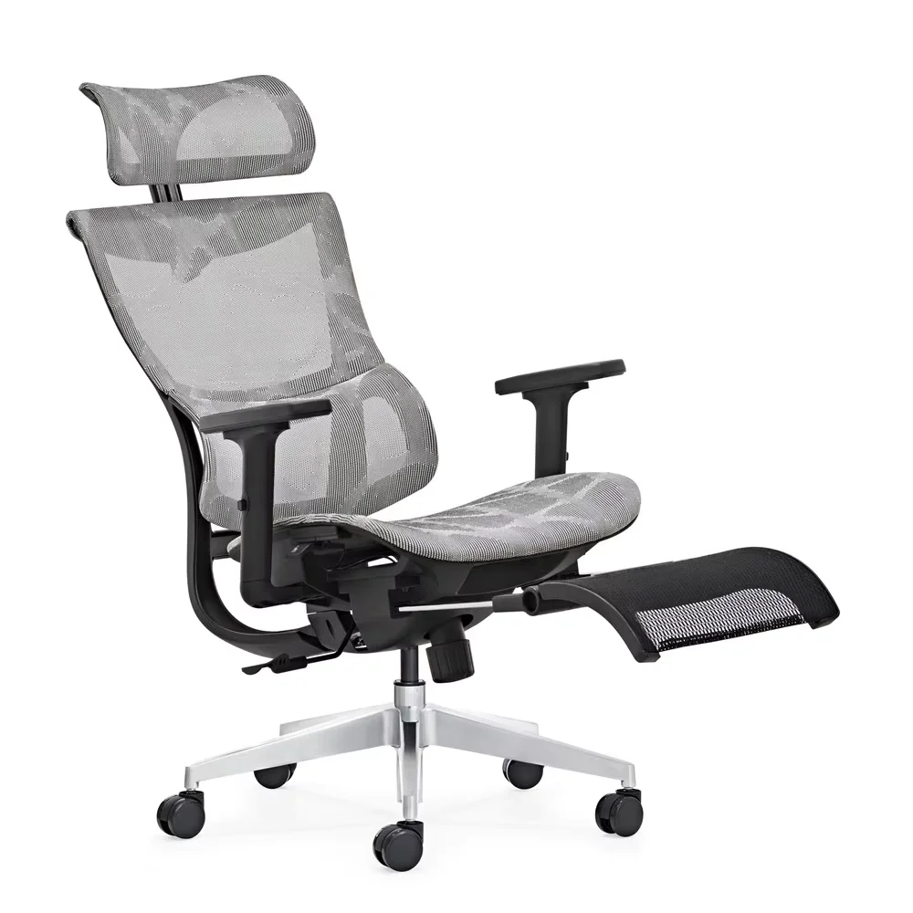 

High Back Comfortable Office Furniture Lumbar Support Ergonomic Executive Home Office Swivel Chair With Footrest