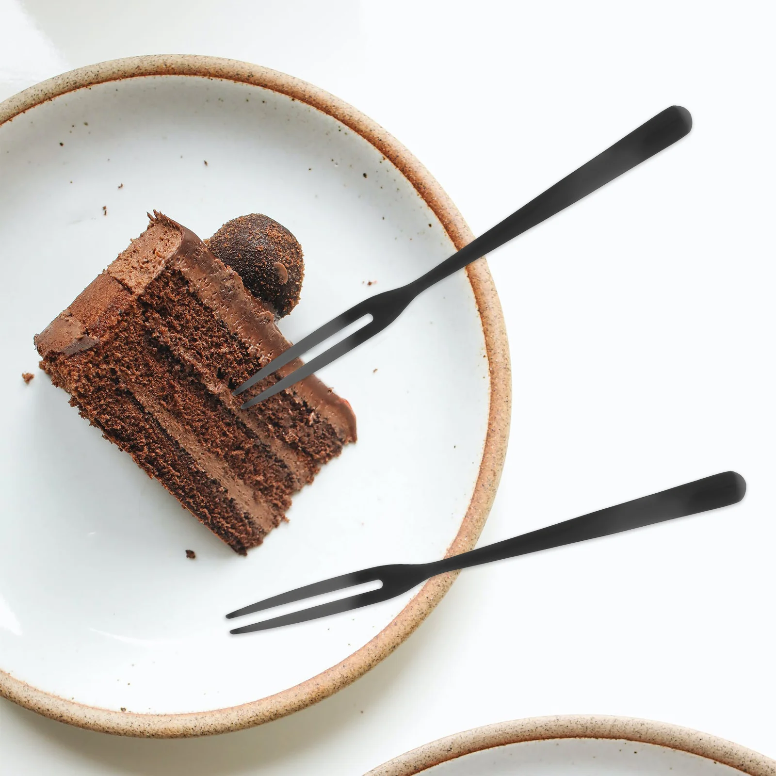 

10Pcs Fruit Forks Stainless Steel Two Prong Dessert Forks Party Picks Reusable Fruit Picks for Wedding Hotel Bar Cafe Snacks