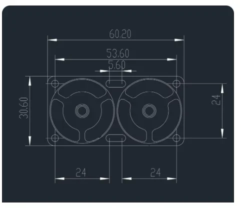 22000RPM Metal Dual Cooling Fan 540 550 3650 3660 3670 Motor Heat Sink 30mm for 1/7 1/8 1/10 Arrma  RC Car Upgrade Parts