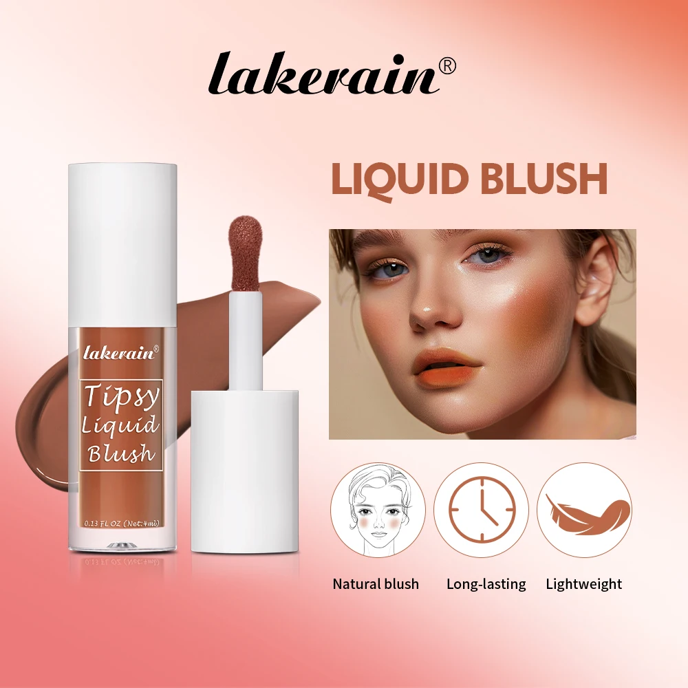 أحمر خدود سائل من Lakerain Beauty مقاوم للماء يدوم طويلاً، أحمر خدود للوجه، خفيف الوزن وعالي الصبغة، مستحضرات تجميل أحمر الخدود الطبيعية #5