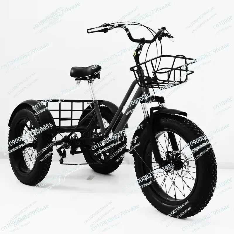 

20 inch fat tire pedal tricycle snow lithium battery bike