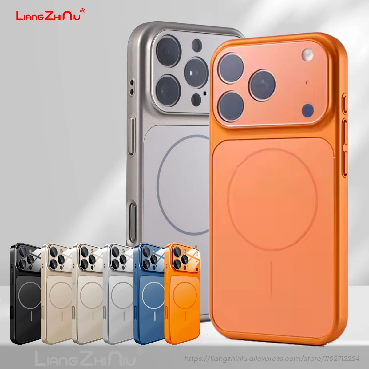 

Для IPhone 17 Pro Max/IPhone Air/17 Pro/17 16 15 14 13 Чехол для телефона Magsafe TPU + ПК 360 Полный противоударный чехол со стеклянной крышкой объектива