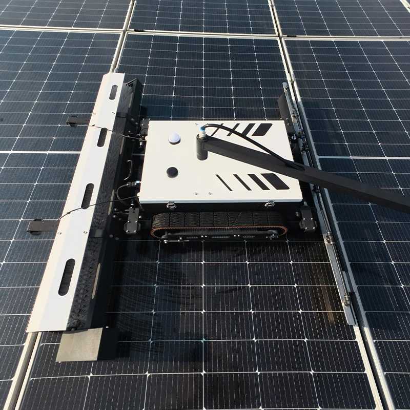 L2 Single Brush PV Cleaner 400W 48V Lithium 36kg Lightweight 1.2MW/Day Output Solar Panel Cleaning Robot Remote Control