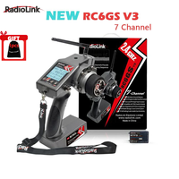 Radiolink RC6GS V3 2.4G 7 Channel RC Radio Transmitter and Gyro Receiver R7FG New Upgrade Remote Controller for RC Car Boat
