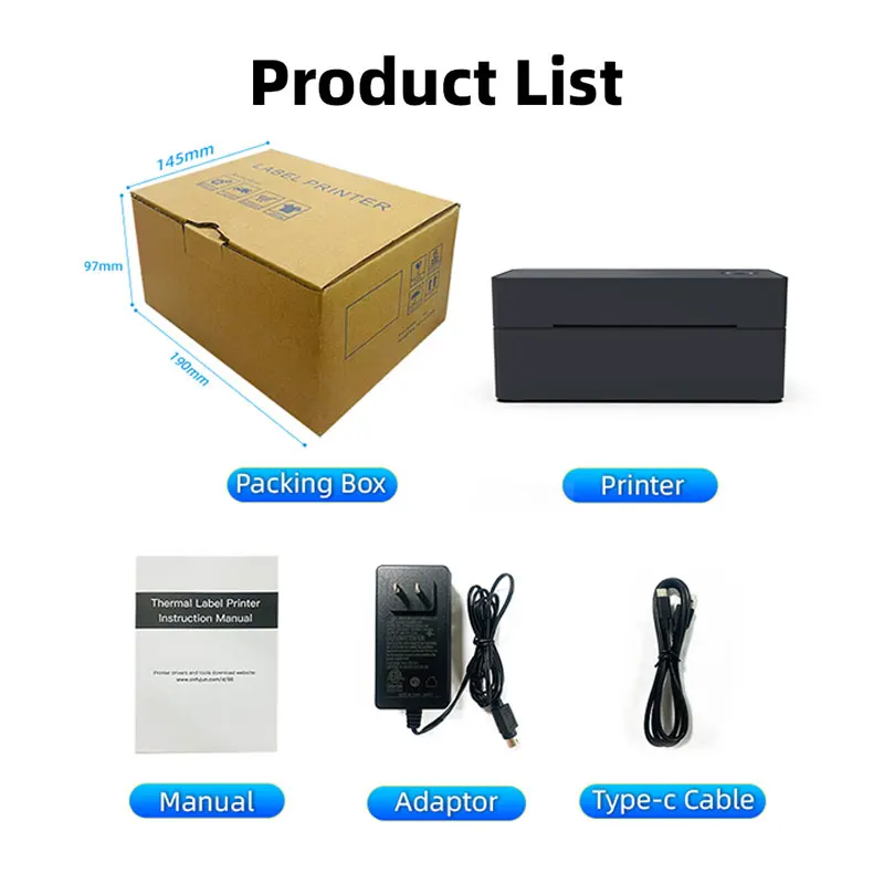 Wireless Bluetooth Thermal Desktop Shipping Label Printer 4x6 Support Android Mac iPhone Windows - Shipping Label Printer