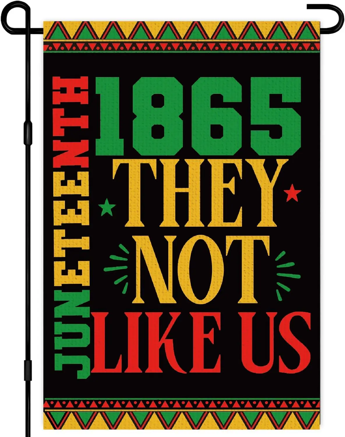 Juneteenth Garden Flag 12x18 Inch Double Sided, June 19 1865 Black History Yard Flag, African American Freedom Day Outdoor D uui