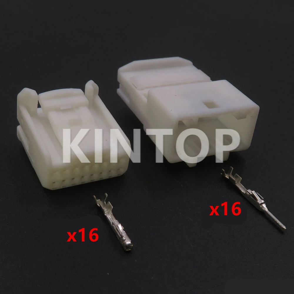 1 Set 16 Pins AC Assembly Automobile Low Current Audio Connector 1473410-1 1318386-1 1473796-1 Car Navigation Unsealed Socket