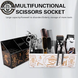 Barber Holder Anti Slip Multifunctional Hair Comb Scissors Rack Hairdressing Tools Box Barbershop Accessories Tools