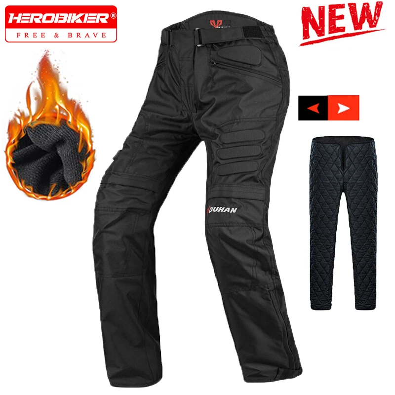 Winter Motorcycle Pants Detachable Warm Interior Windproof Motocross Pants Cold-proof Wear Resistant Motorbike Pants Equip