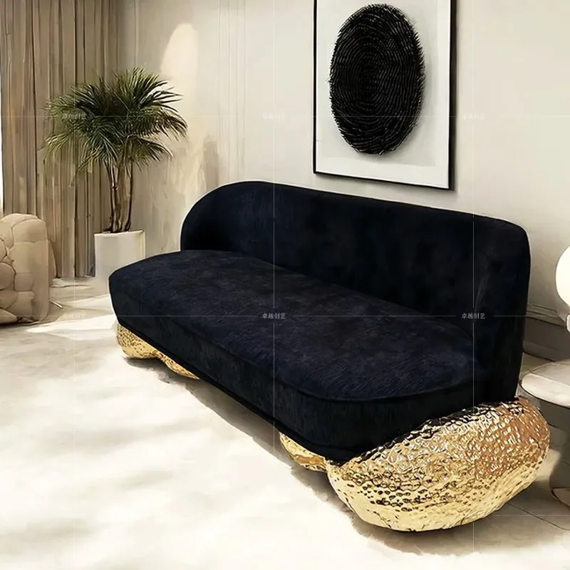 LMM1 light luxury high-end luxury home three-person home pure copper sofa chair