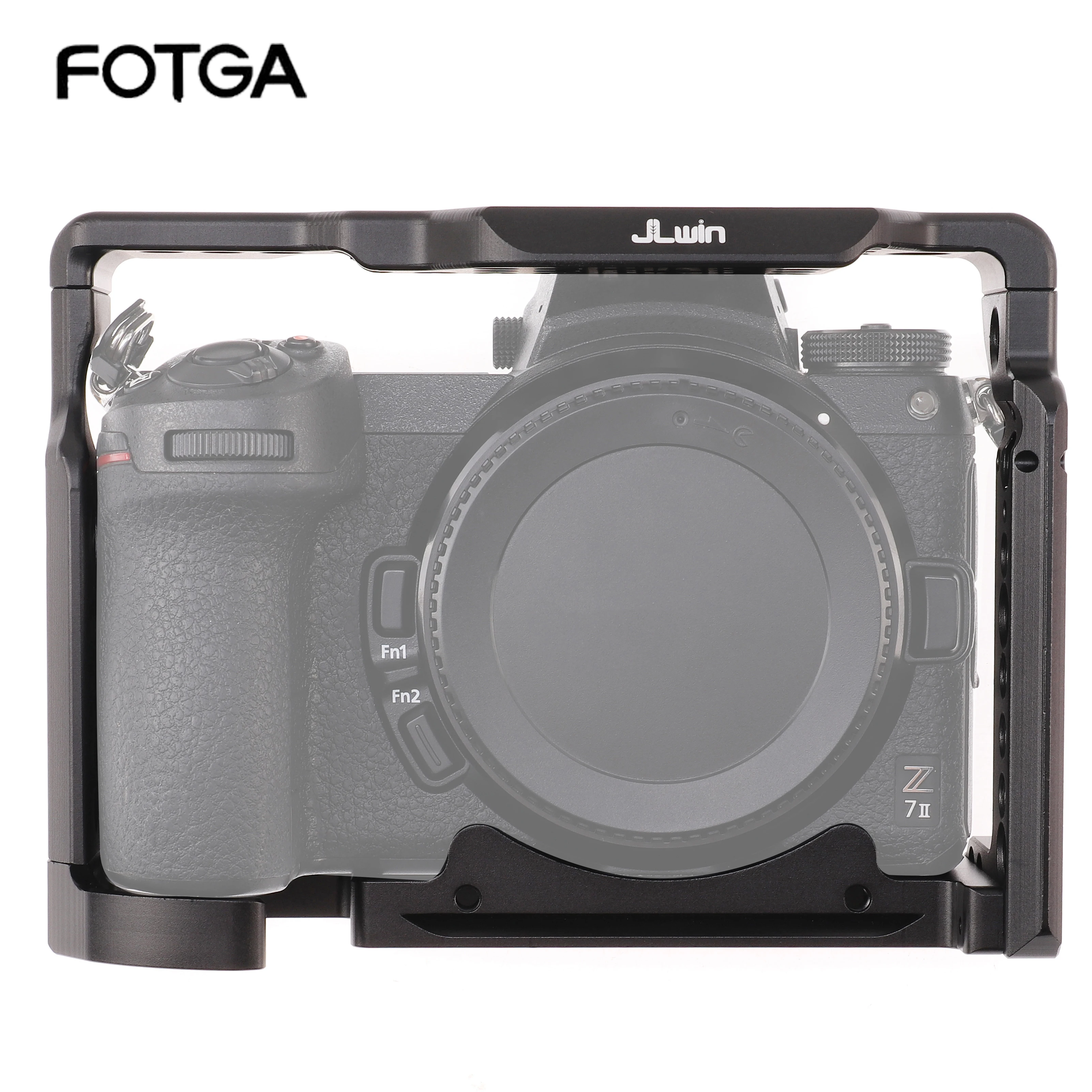 Fotga CNC Aluminum DSLR Camera Cage Kit Extension Frame Cold Shoe for Nikon Z5/Z6/Z7/Z6II/Z7II Multiple 1/4\