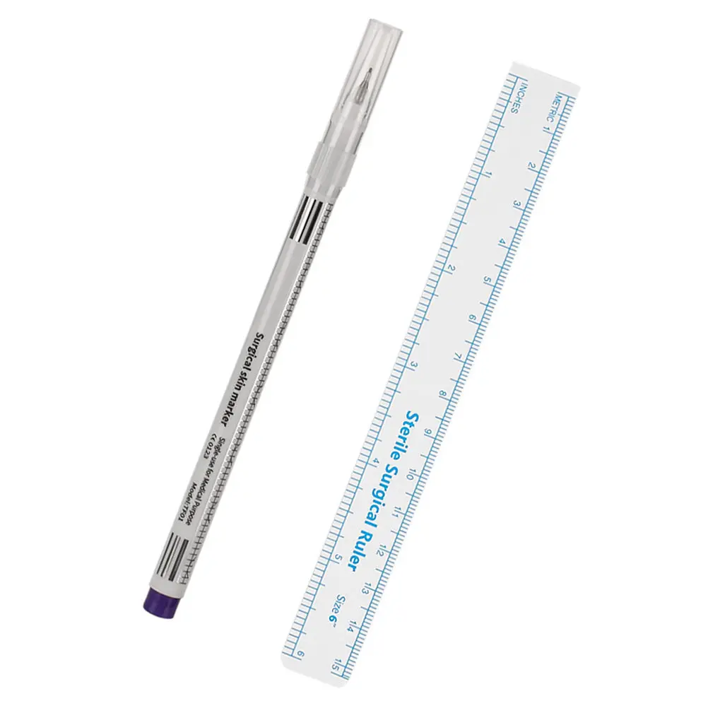 

1Set Skin Marker Pen Eyebrow Mapping Tool Water Resistant Tattooing Makeup Pen for Embroidery Brow Positioning Microblading