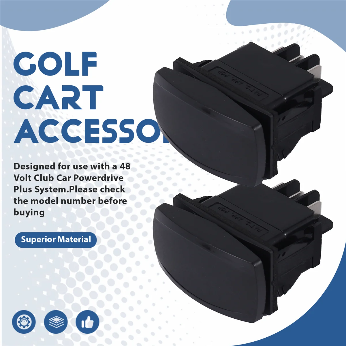 SMIEA 2 قطعة مفتاح أمامي/عكسي لسيارة النادي DS وملحقات عربة جولف كهربائية سابقة 48 فولت، 101856001 101856002