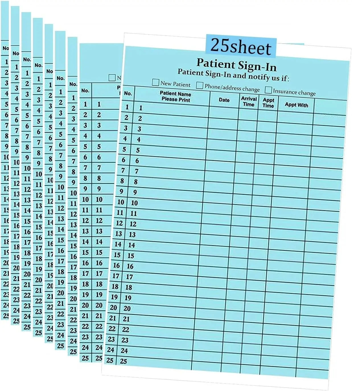 Patient Sign in Sheet Labels for Medical Offices Dental Clinics – HIPAA Compliant Self-Adhesive Sign in Sheets for Healthcare