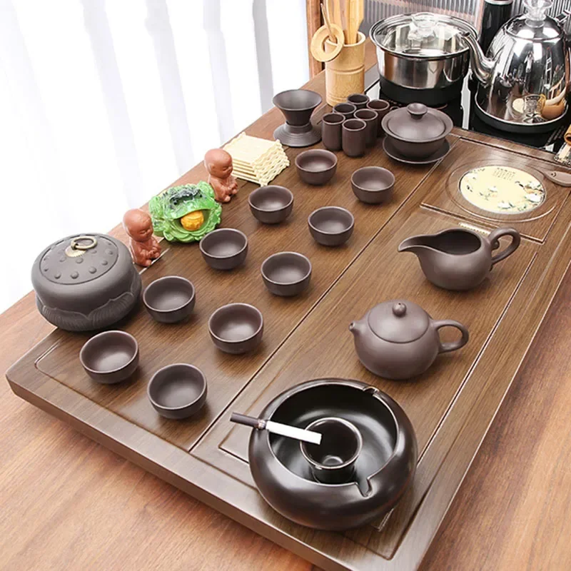 

Chinese Kung Fu Teapot Ceremony Tea Set Tray Living Room Infuser Afternoon Tea Cup Set Table Tasse Coffeeware HomeTeaware