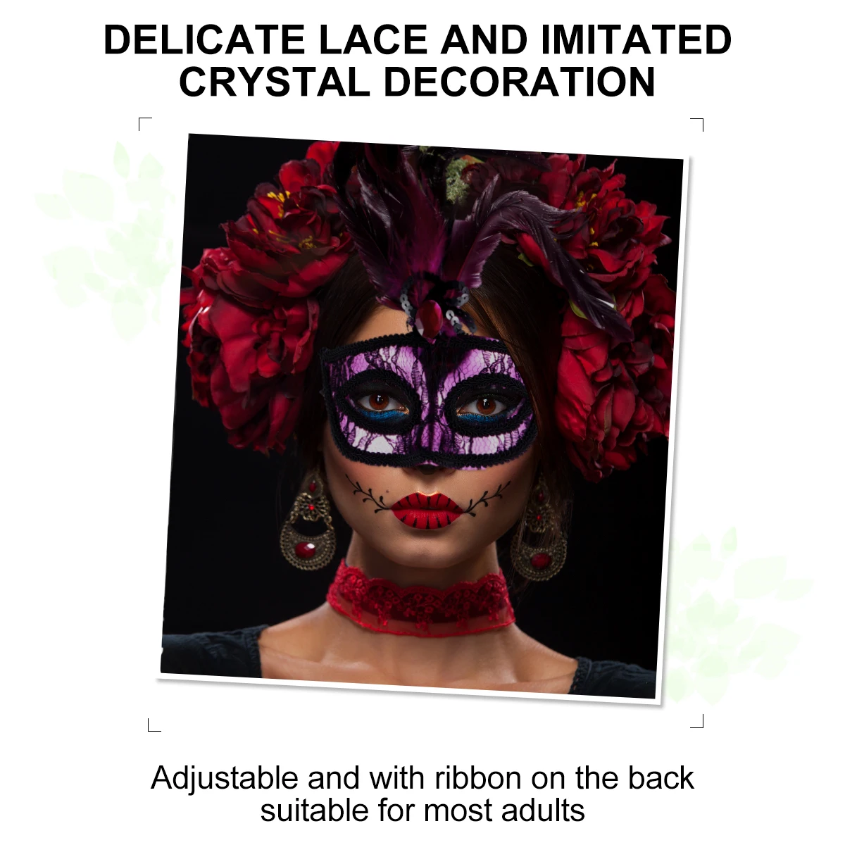 

Half-face Mask Adult Costumes Woman Cosplay Fancy Dress Masks Plastic Halloween