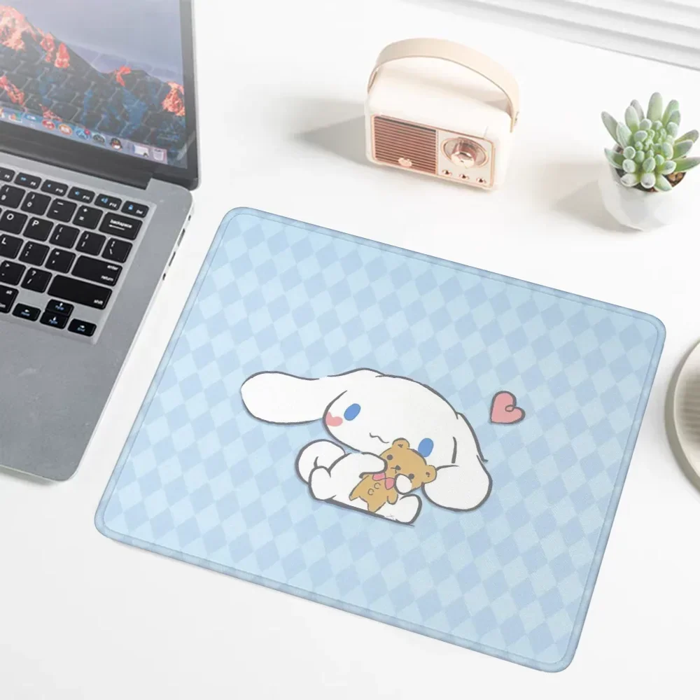 Cute Small Gamer Leather Keyboard Mat on The Table Cartoon Simple Sanrio Cinnamoroll Computer Mouse Pad Gaming Pc Accessories