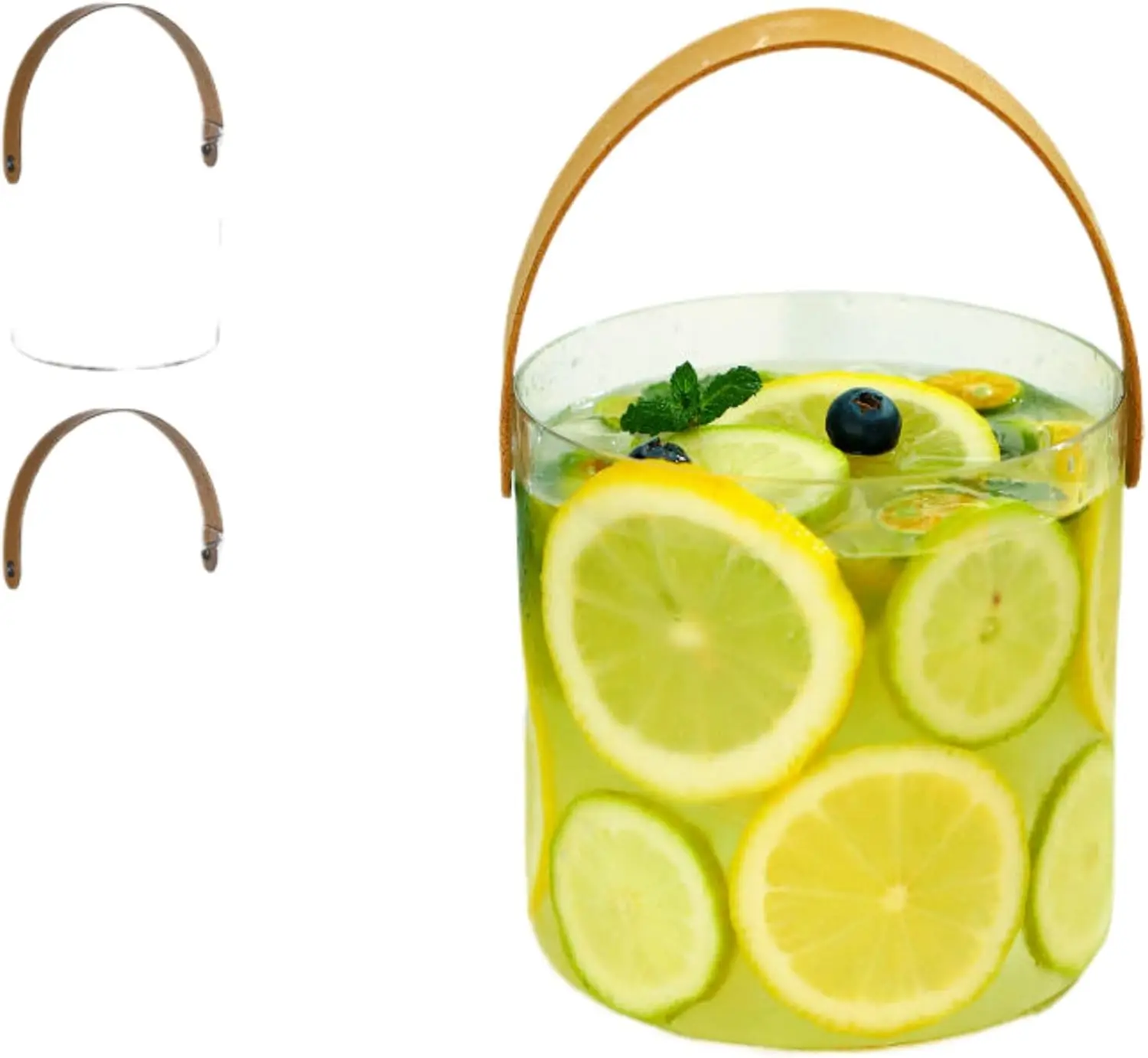 

Kitchen Utensil Gadgets Kitchen Gadgets-843 Picnic Fruit Bucket Outdoor Spring outing Fruit Ice Bucket Picnic Party Transparent Portable Fruit Tea Bucket Happy Bucket