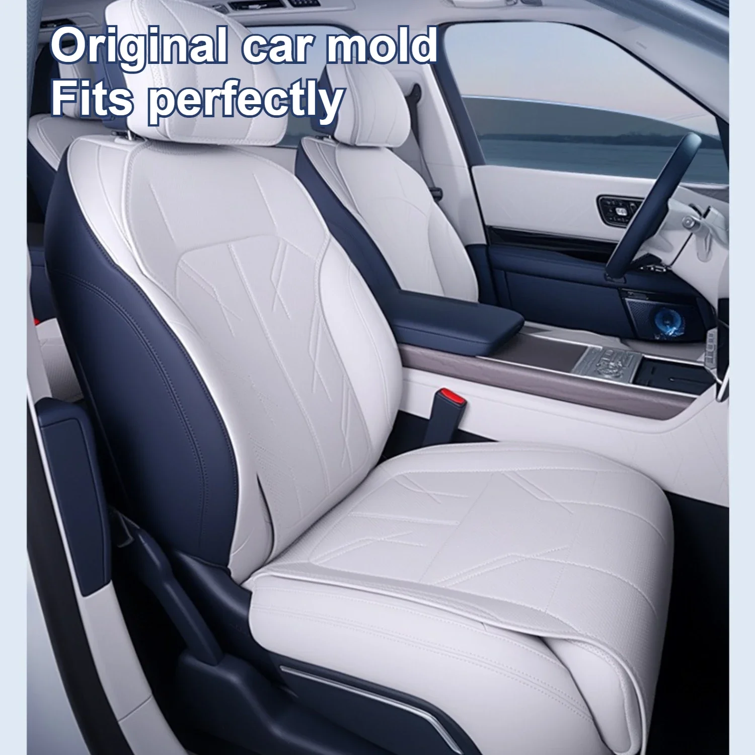 For Zeekr 9X 2025 2026 Car Seat Covers All-Season Full-Cover Seat Cushion Comfortable And Breathable Leather Pad Accessories detail image 4
