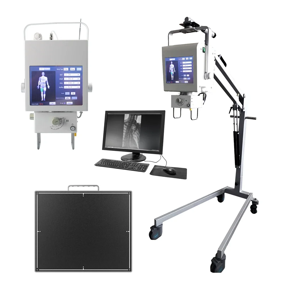 5.3KW Portable Professional Digital X Ray Machine Touch Screen Mobile X ray Machine in Stock Price