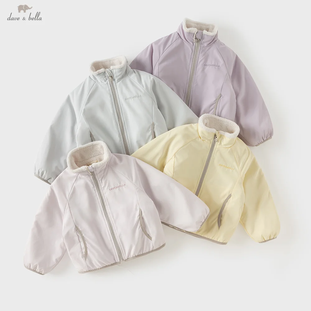 Dave Bella Autumn Jacket Boys Girls Coat Children Spring Clothes Outerwear Casual Fashion Long Sleeves Fleece Outdoor DB4263853