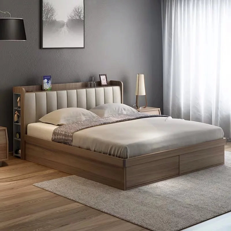ⅹ-Nordic Design Factory Hot Sell Hotel Bedding Sets King Size Bedroom Sets Wooden Double Beds&