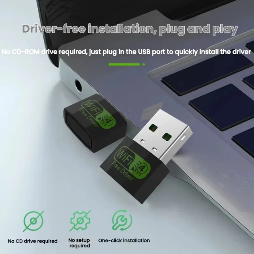 USB WiFi 어댑터 150Mbps 무선 네트워크 카드 2.4G USB 이더넷 WiFi 수신기 데스크탑 노트북 PC 무료 드라이브 용 802.11n USB Lan