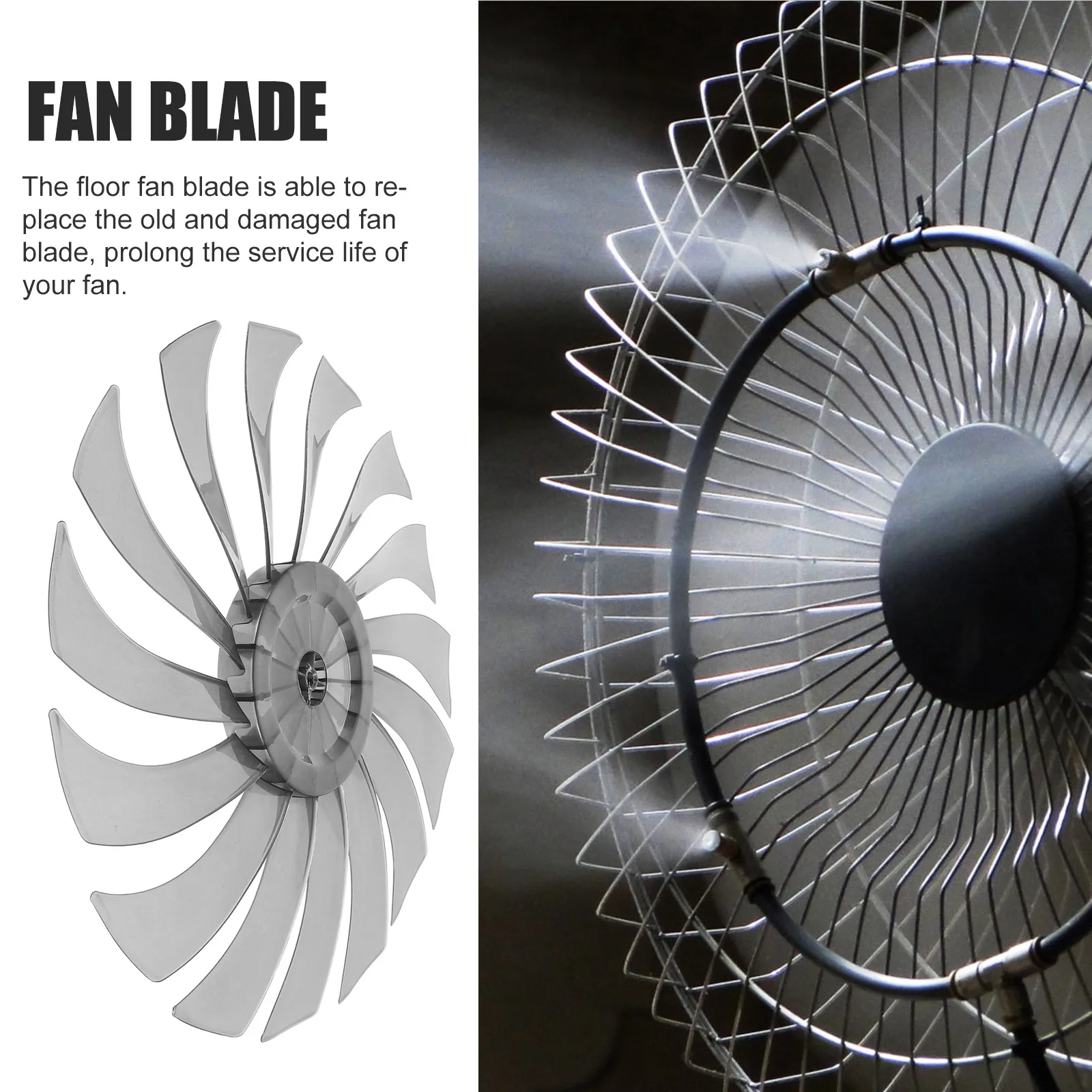 

PP Blades Replacement Parts Universal Floor Standing Electric Blade High Temperature Resistant Low Noise Lightweight