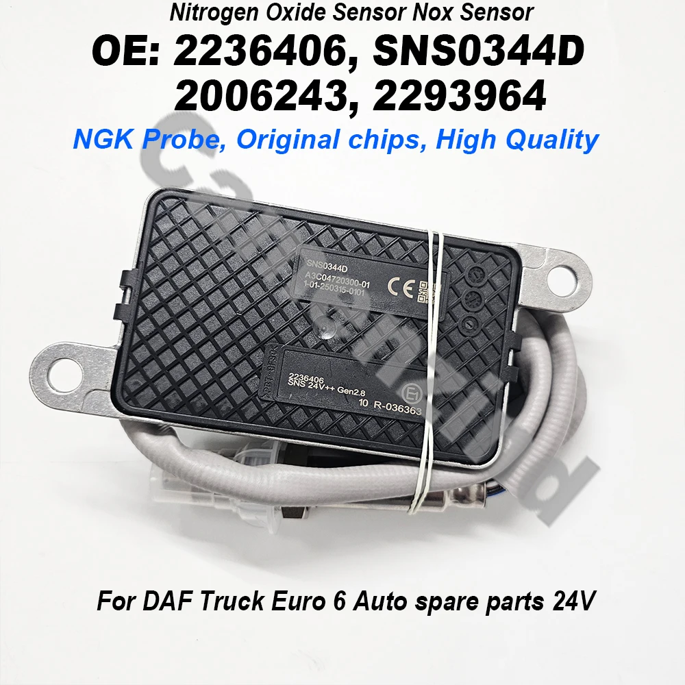 

2236406 SNS0344D 2006243 2293964 Nox Sensor Nitrogen Oxide Sensor For DAF Truck Euro 6 Auto spare parts 24V High Quality
