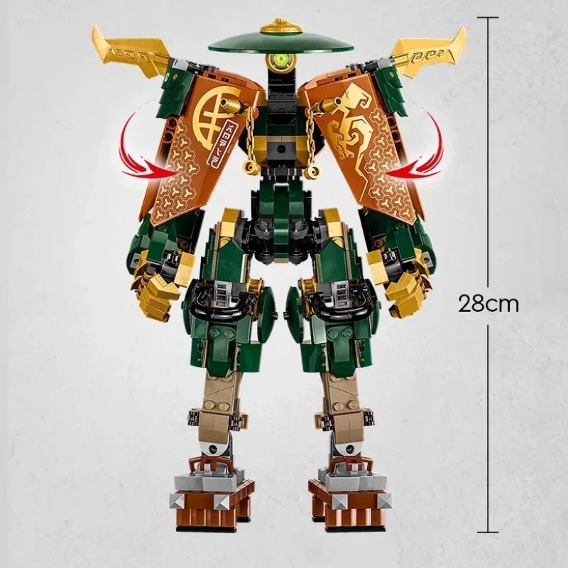 784pcs Shinobi Lloyd and Arin's Team Mechs Double Samurai Robots 88084 Building Blocks Toys Compatible With Model