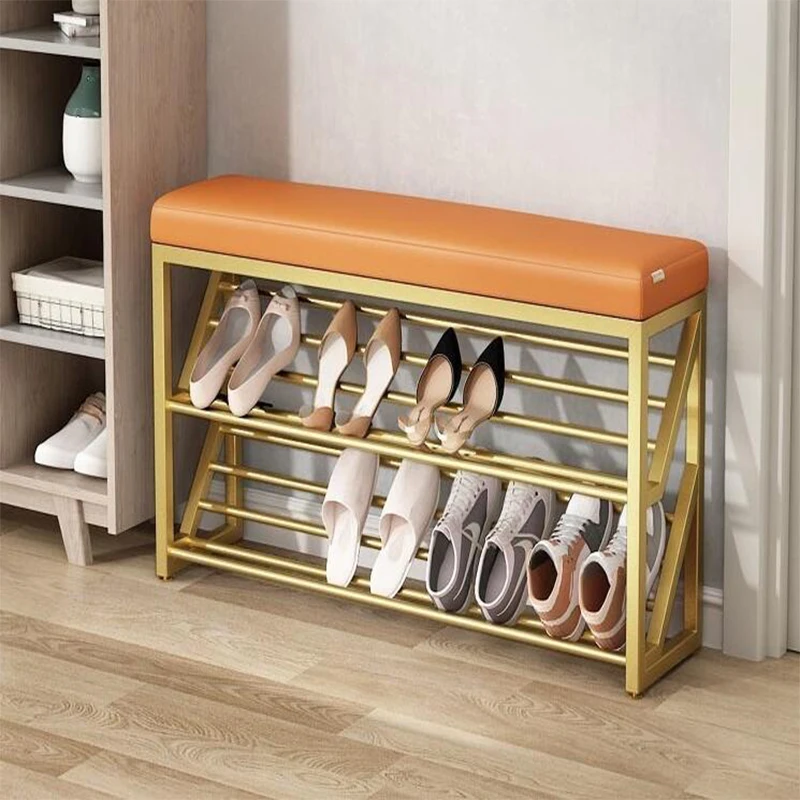 

Household Doorstep Shoes Changing Stool Ultra Narrow Shoe Rack can Sit Extremely Narrow Doorstep Shoes Wearing Stool