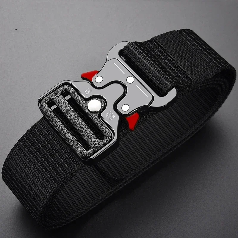 

Outdoor Hunting Metal Tactical Belt Alloy Buckle High Quality Multi-Function Marine Corps Canvas Belt for Men Men's Belt