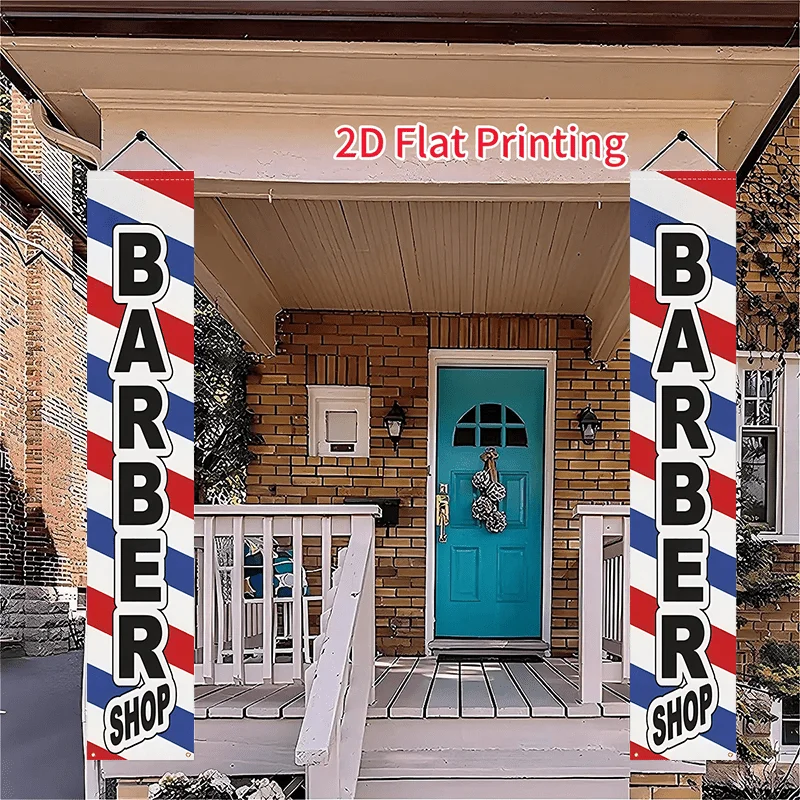 1 Paar, 2D-Flachbanner für Friseursalons, geeignet für die Dekoration von Friseursalons und zum Aufhängen von Bannern/Flaggen, wsj – Detail 4