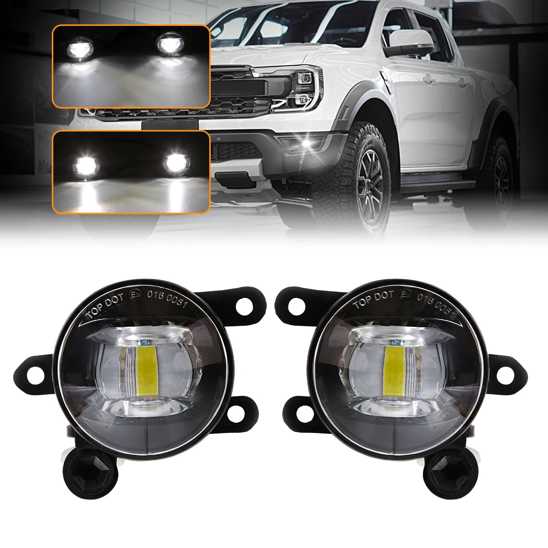 

Car Front Bumper Fog Lamp Assembly For Ford Bronco Sport 2021 2022 LED Yellow White Daytime Running Lights DRL Accessories 12V