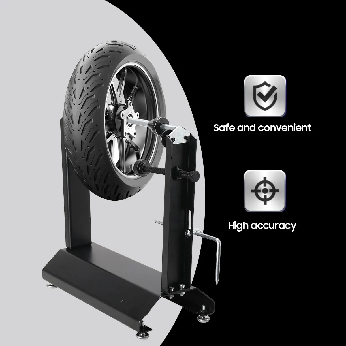 Telaio di bilanciamento dei pneumatici per moto Manuale generale Semplice macchina di bilanciamento Strumento di bilanciamento Strumenti di manutenzione per piastra pneumatici