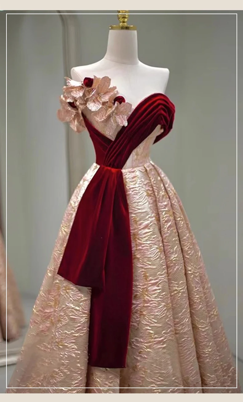 L-4XL Grote maat onregelmatige schuine hals vetersluiting avondjurk Franse verlovingsmeisjes feest hoge taille super lange prinsessenjurken