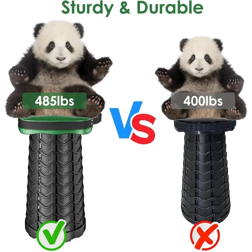 مقعد تخييم قابل للطي مربع قابل للطي محمول خفيف الوزن تصغير أقصى حمولة 485 رطل مقعد خارجي أخضر