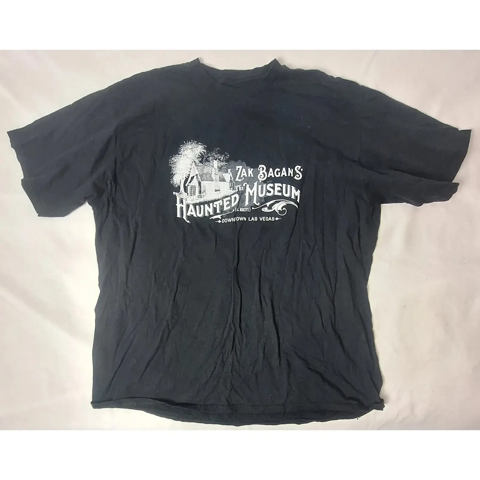 Ghost Adventures Zak Bagans Haunted Museum T Shirt 2XL Las Vegas vintage Washed Top For Everyday Wear Versatile graphic