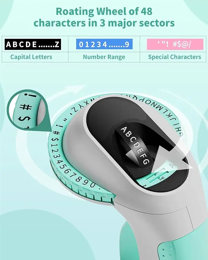 Ribbon Label Printer Fashion Portable Home Manual Press DIY Label printers three-dimensional relief printers