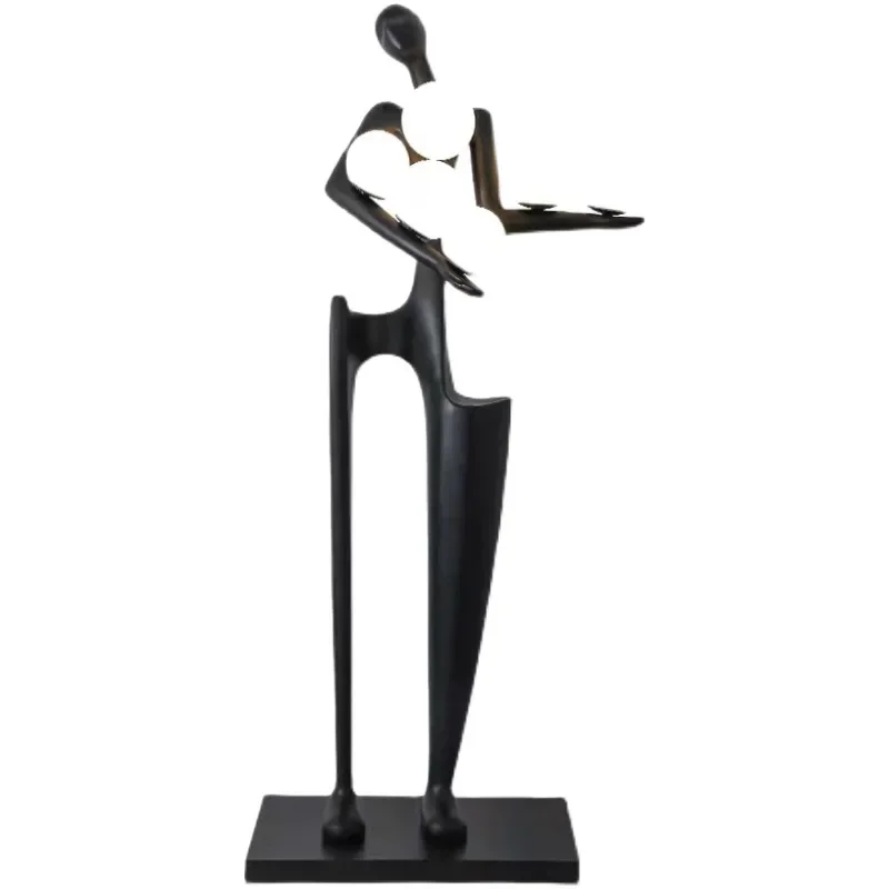 Humanoid Art Sculpture Fiberglass Floor Lamp Modern Creativity Welcome Guests Human Body Sculpture Floor Lamp