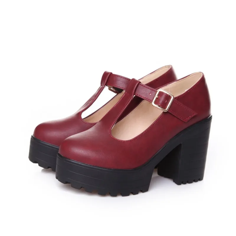 Women Mary Jane Shoes Vintage Girls Platform Pumps High Heels Platform Lolita Shoes Japanese Style College Sweet Student Shoes view 2