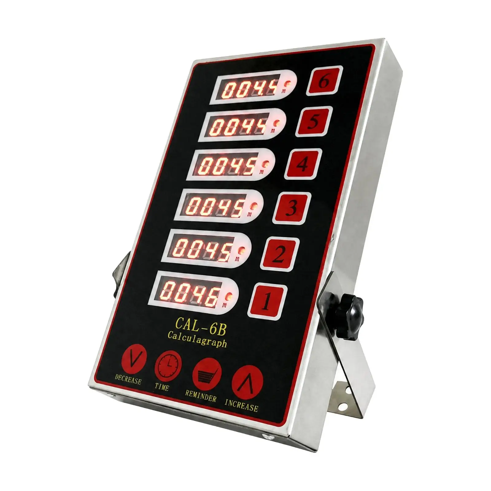 Six-Channel Digital Kitchen Timer Adjustable Commercial Kitchen Timer with 6 Channels Countertop Stand Corded