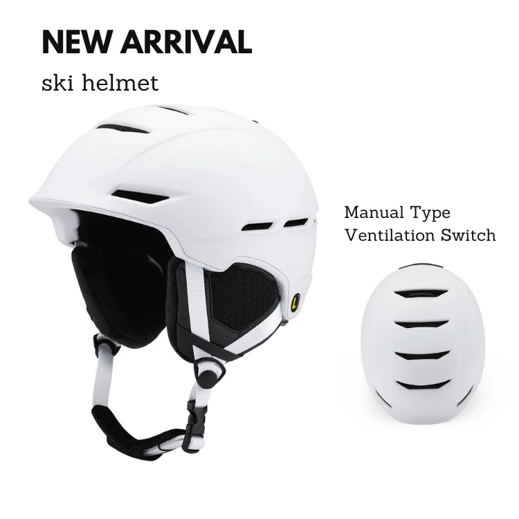 High Quality Winter Snow Ski Helmet  Removable Liner And Ear Pads Protection Sliding switch vent Ski Helmet